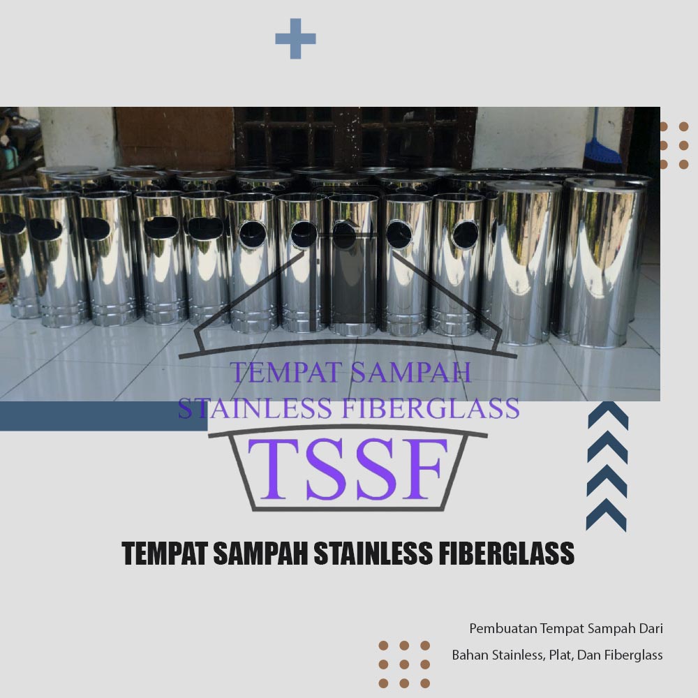 Tempat Sampah Stainless Fiberglass