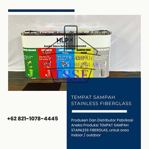 Tempat Sampah Stainless Fiberglass