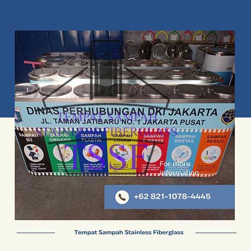 Tempat Sampah Stainless Fiberglass