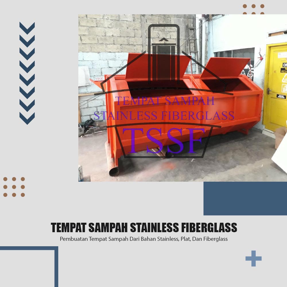 Tempat Sampah Stainless Fiberglass