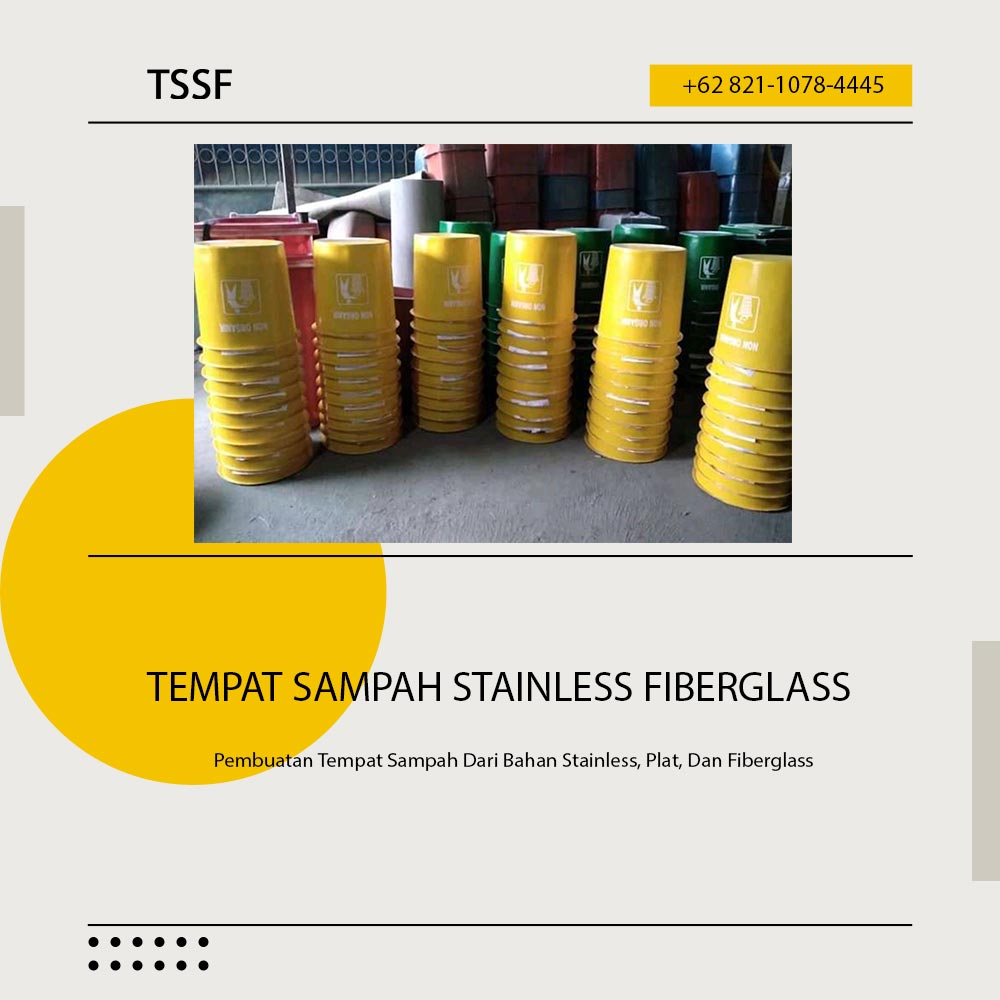 Tempat Sampah Stainless Fiberglass