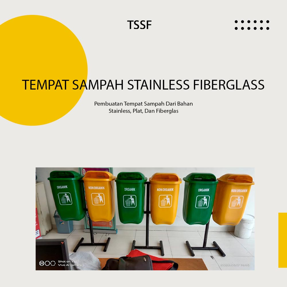 Tempat Sampah Stainless Fiberglass