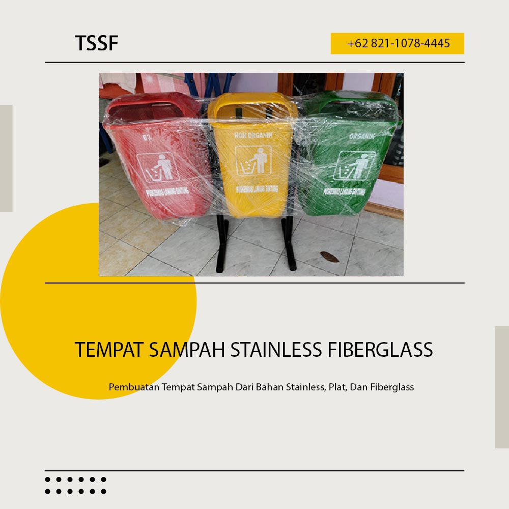 Tempat Sampah Stainless Fiberglass