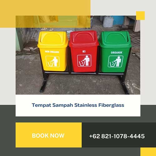 Tempat Sampah Stainless Fiberglass