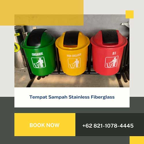 Tempat Sampah Stainless Fiberglass